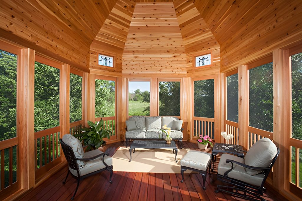 rustic three-season room